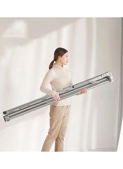 DubaiGallery Clothes Drying Rack for Laundry Foldable Free of Installation Adjustable Stainless Steel Garment Rack  - Image 4