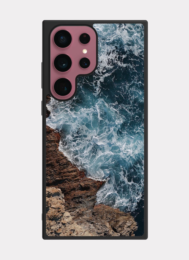 PXLAAT Samsung Galaxy S22 Ultra case cover The Rocky Cliff Sea - Image 1