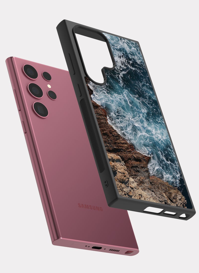 PXLAAT Samsung Galaxy S22 Ultra case cover The Rocky Cliff Sea - Image 2