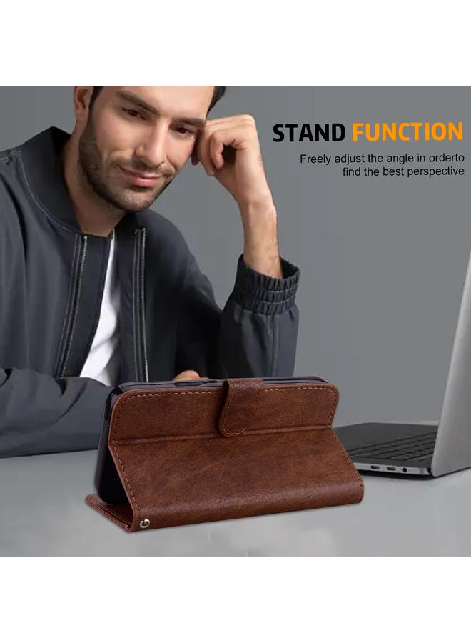 S-TOP Case For Samsung Galaxy A32 4G Skin Feeling Oil Leather Texture PU + TPU Phone Case - Image 4