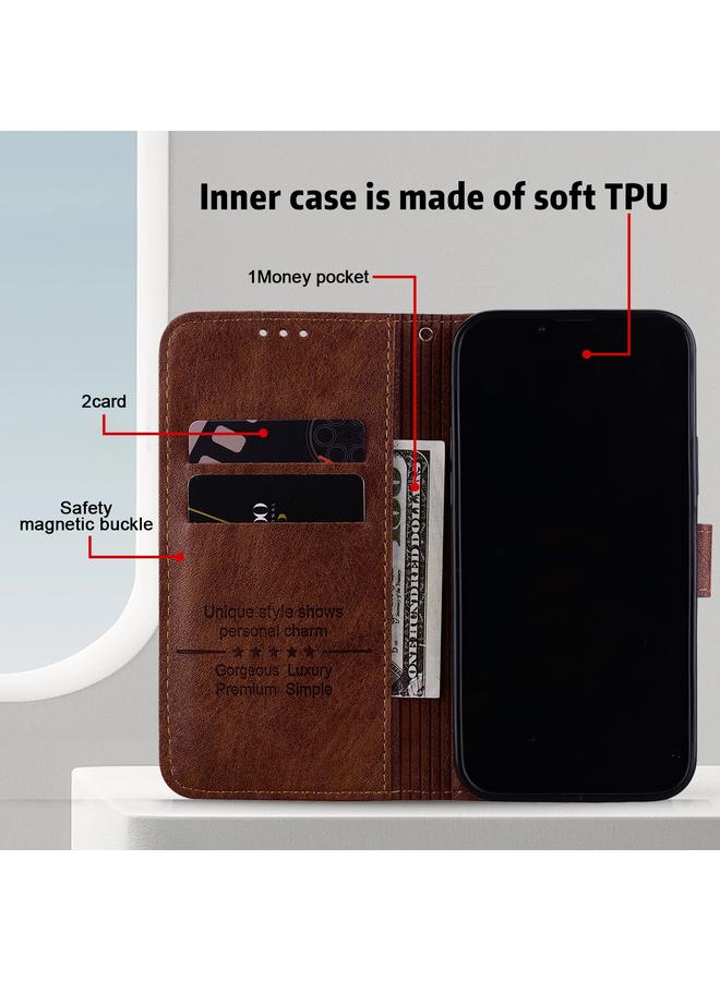 S-TOP Case For Samsung Galaxy A32 4G Skin Feeling Oil Leather Texture PU + TPU Phone Case - Image 3