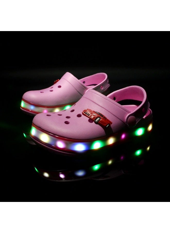 Children's LED Light-Up Hole Sandals - New Style Beach Flip-Flops