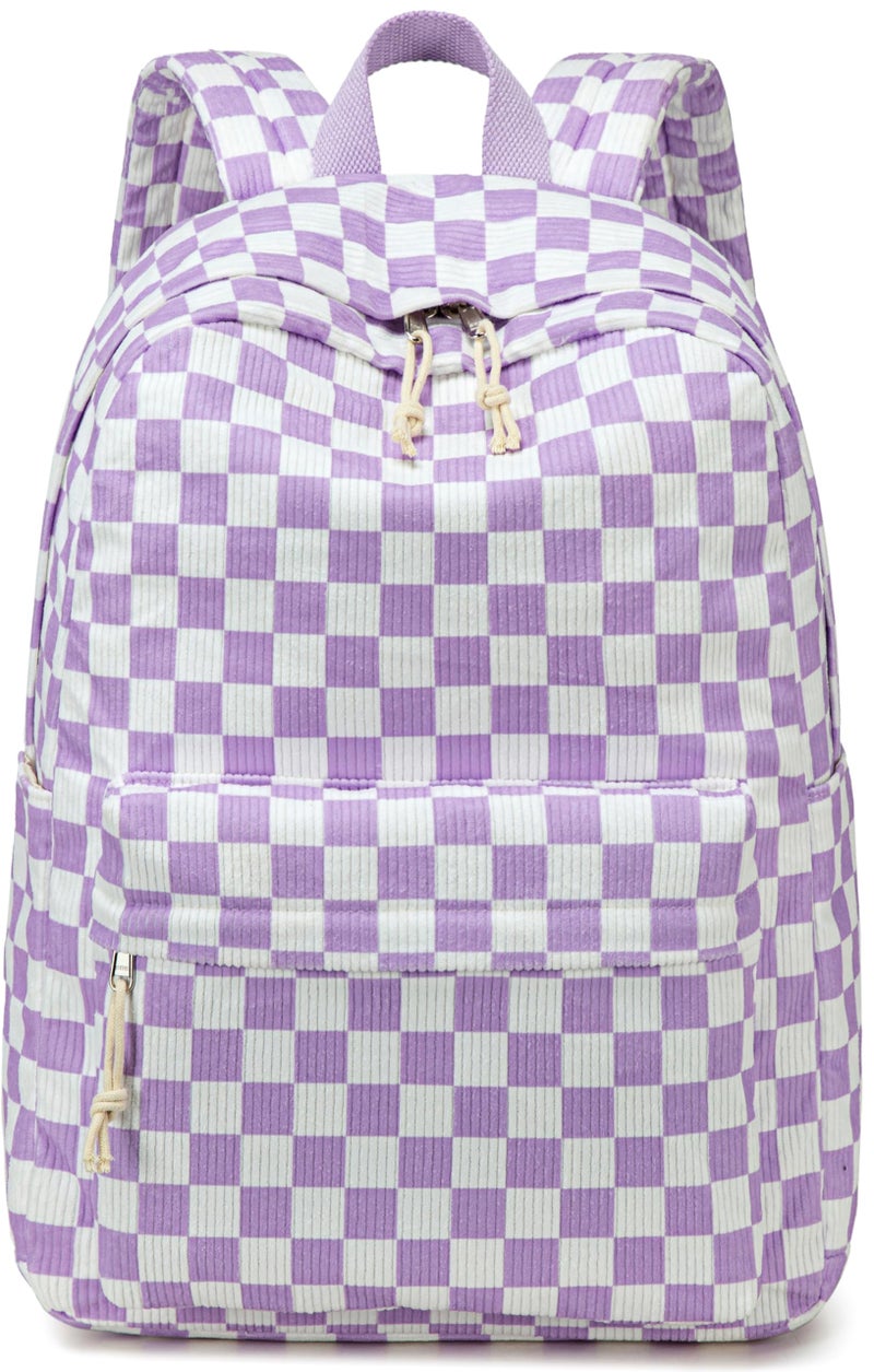 Bluboon School Backpack for Teen Girls Bookbags Elementary High School Corduroy Laptop Bags Women Travel Daypacks - Image 1