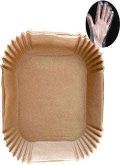 HYTK HYTK Air Fryer Disposable Paper Liner with Disposable Gloves, Non-Stick Air Fryer Parchment Paper for Air Fryer, Heat and Oil Resistant (16cm/2.8-4.7L/100pcs) 