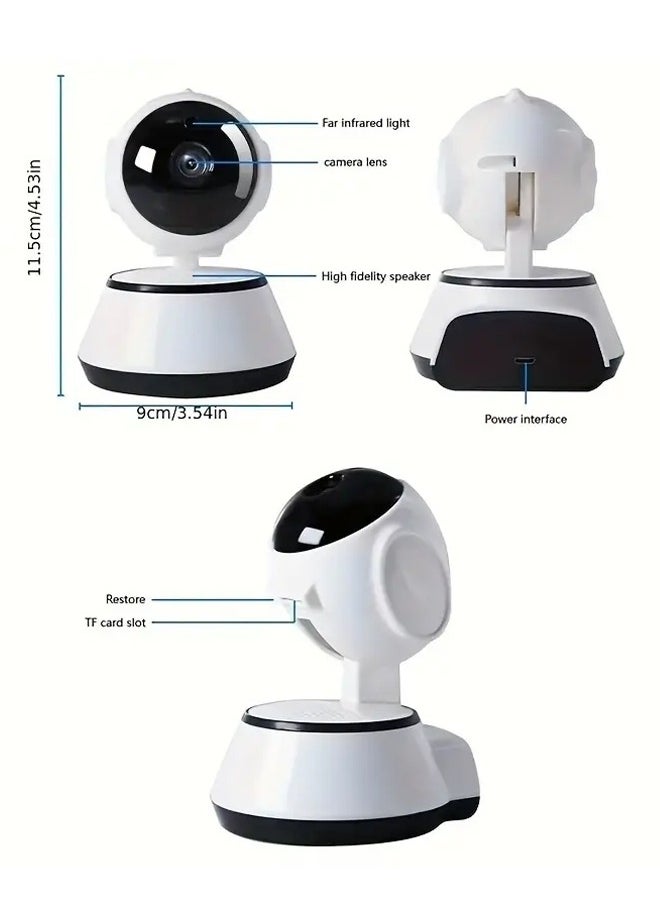 Generic - Wireless Network IP Pet Home Camera Video Recording Motion Detection with Two-Way Audio and Night Vision Pet Camera for Home Indoor Use - Image 1