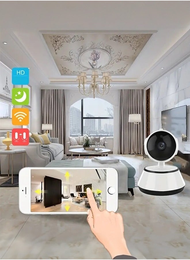Generic - Wireless Network IP Pet Home Camera Video Recording Motion Detection with Two-Way Audio and Night Vision Pet Camera for Home Indoor Use - Image 1