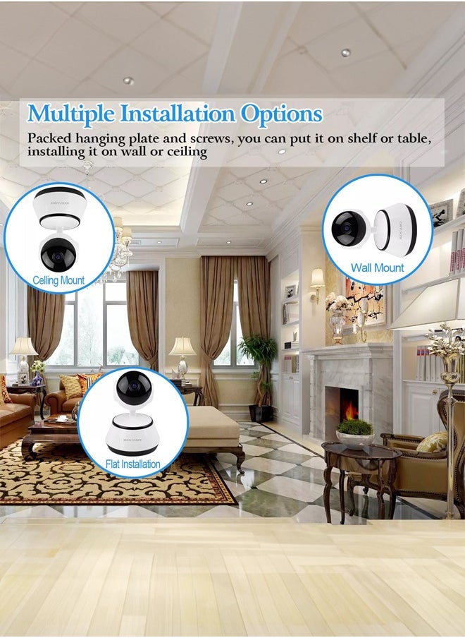Generic - Wireless Network IP Pet Home Camera Video Recording Motion Detection with Two-Way Audio and Night Vision Pet Camera for Home Indoor Use - Image 1