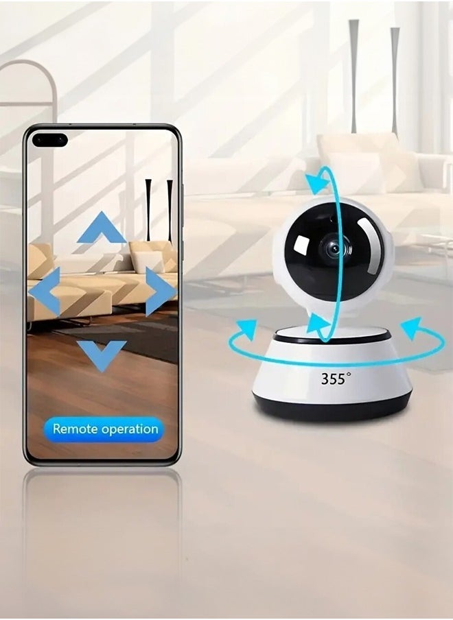 Generic - Wireless Network IP Pet Home Camera Video Recording Motion Detection with Two-Way Audio and Night Vision Pet Camera for Home Indoor Use - Image 1