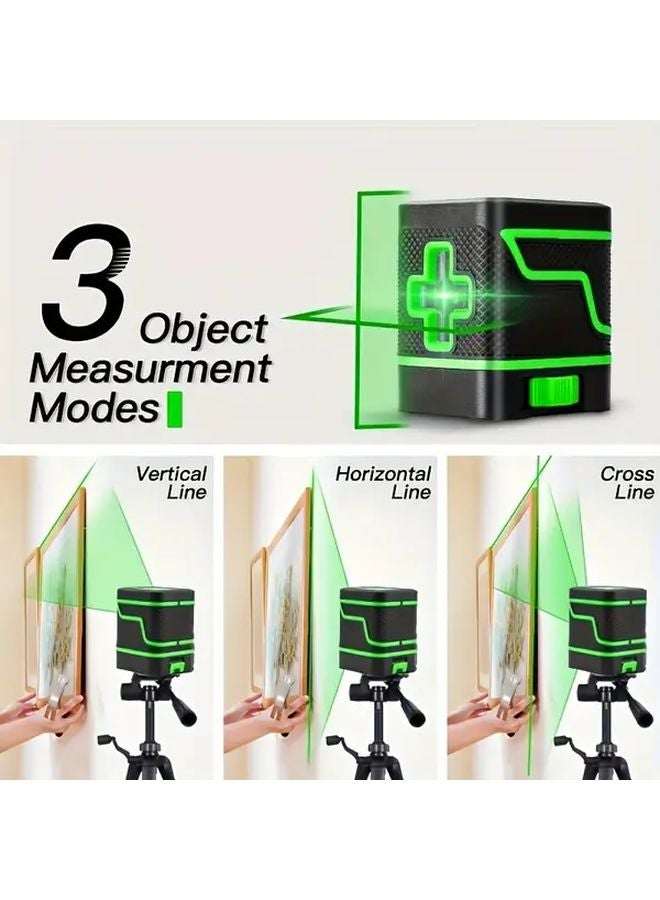 Mini Portable 2 Line Green Laser Level Set 2 High Power Auto Leveling Tool - Image 5