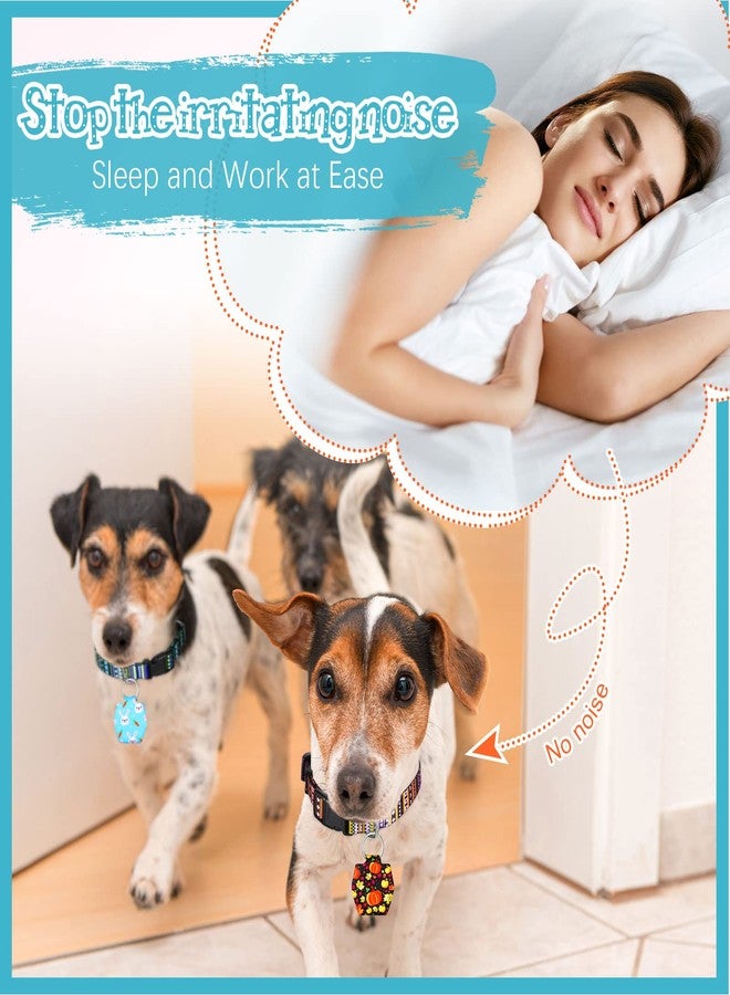 Reginary 6 Pieces Dog Tag Silencer Dog Tag Cover Portable Pet ID Soundless Silencer Bag with Rings Quiet Bag Protector for Pets(Festival Style) - Image 3