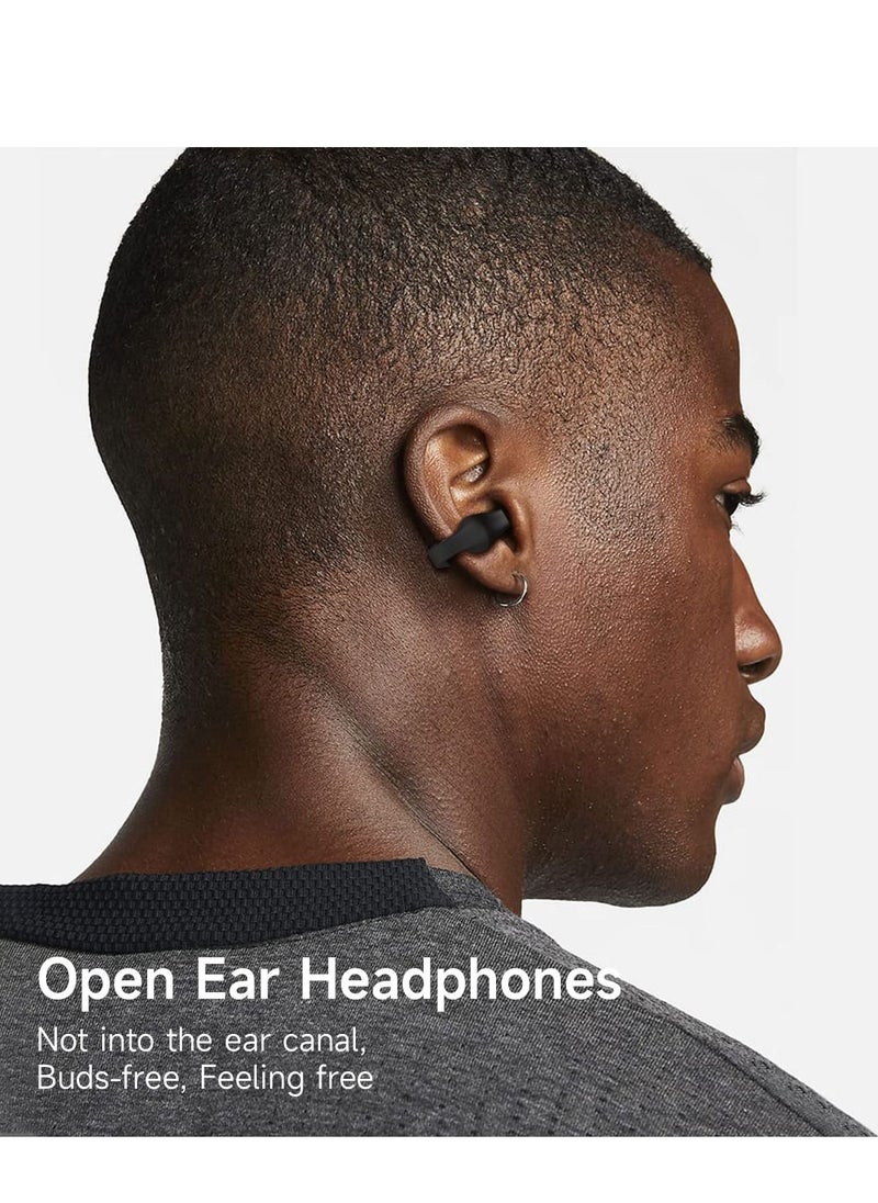 Excefore Open Ear Earbuds Wireless Bluetooth Earbuds, Sport 32 Hours Playtime with Case, Workout Headphones(Obsidian Black, LED Display)  - Image 4
