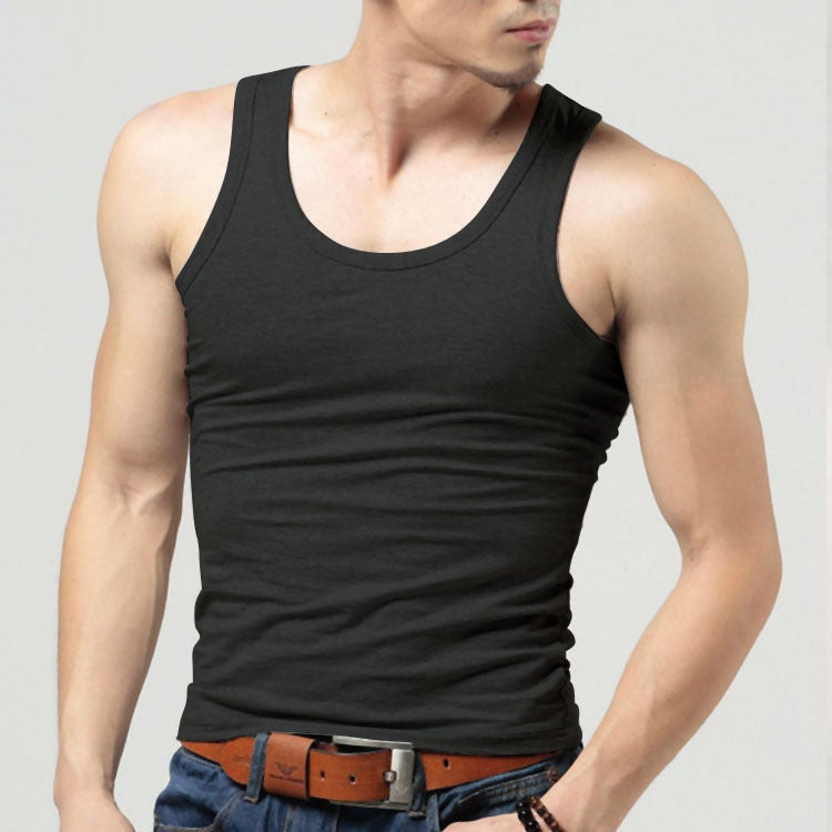 Clearance for Summer Ice Silk Sports suit Mens Short Shirt Pants Thin Draping Quick-drying Running Casual Two-piece Set black vest 