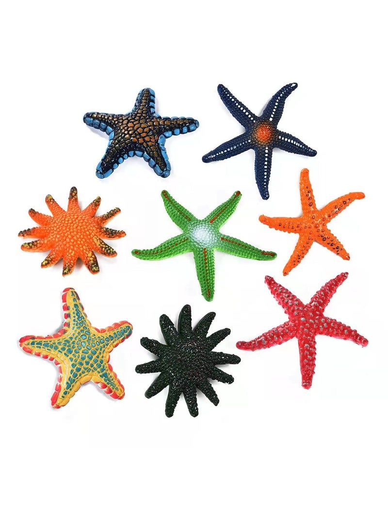 واي آند دي 8 Pcs Diving Starfish Pool Toy Colorful Big Set Summer Swimming Toys Dive Throw Underwater - Image 1