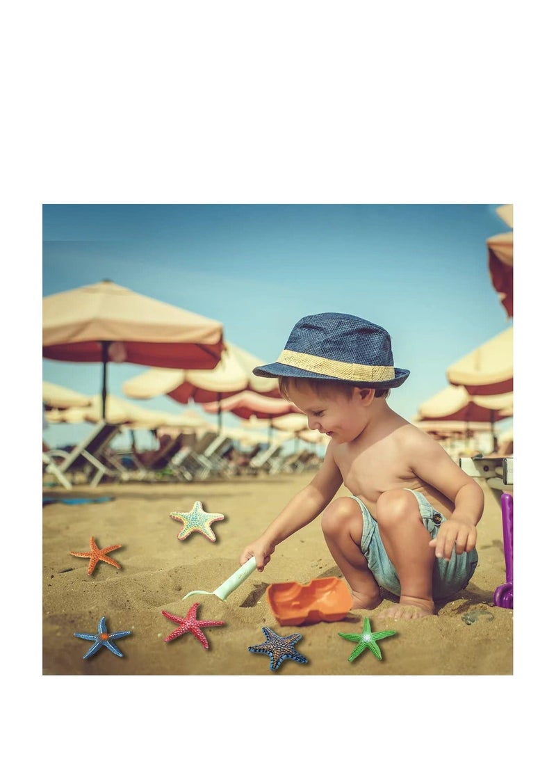 واي آند دي 8 Pcs Diving Starfish Pool Toy Colorful Big Set Summer Swimming Toys Dive Throw Underwater - Image 3