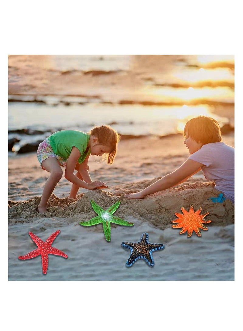 واي آند دي 8 Pcs Diving Starfish Pool Toy Colorful Big Set Summer Swimming Toys Dive Throw Underwater - Image 5