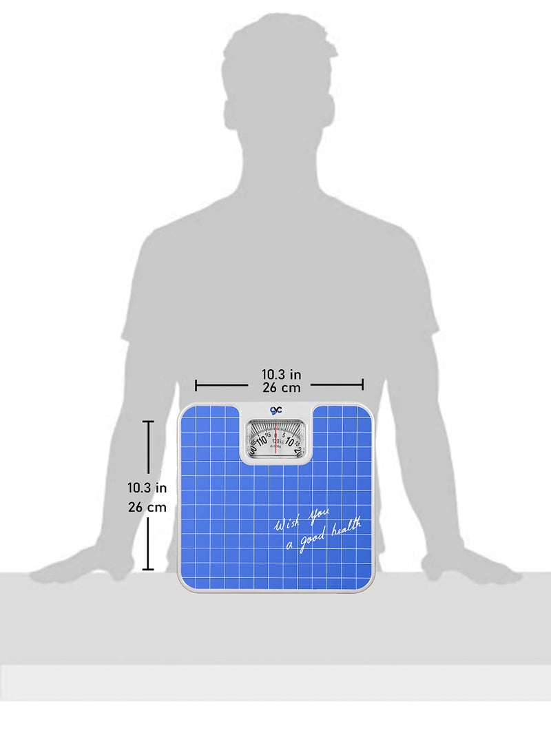 GVC Iron Analog Weight Machine - Manual Weighing Scale (Upto 120Kg Capacity), Blue - Image 4