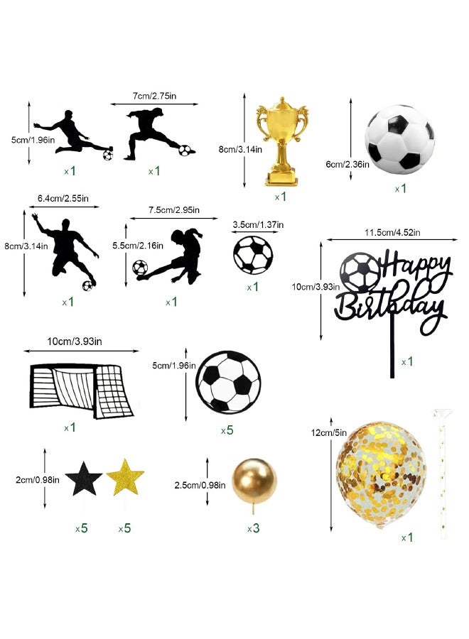 28PCS Football Theme Cake Topper  Football Players Cupcake Toppers  Happy Birthday Cake Picks Football Theme Party Cake Decorations  Soccer Party Theme Decorations for Baby Shower Party Favors Game Day Party Supplies - Image 2