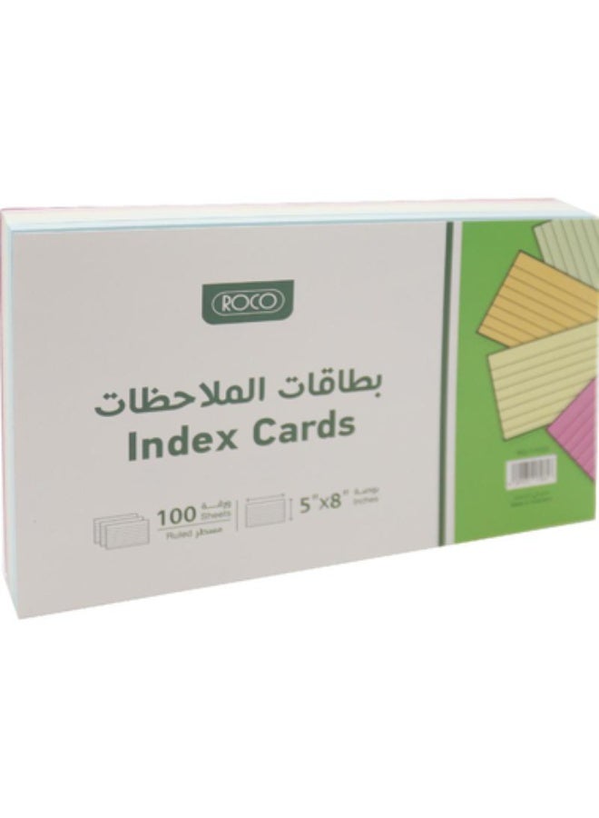 روكو بطاقات فهرسة 5 × 8 بوصة، ألوان متنوعة - Image 1