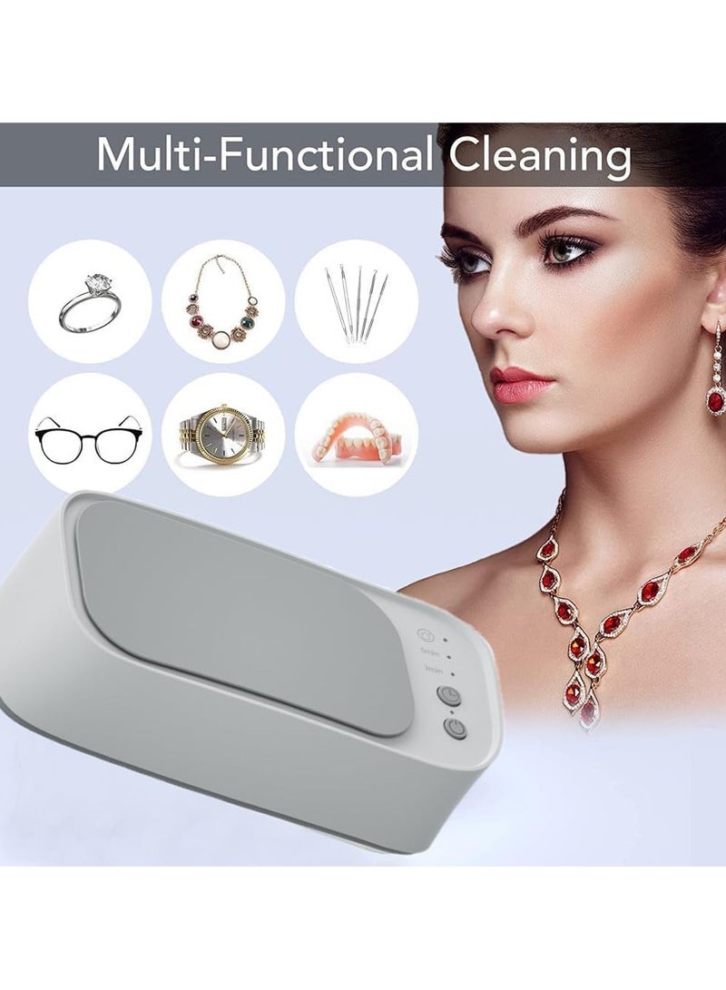 Ultrasonic Cleaner, 45khz Ultrasonic Jewellery Cleaner, Portable And Low Noise Jewellery Cleaner Ultrasonic, for Cleaning Jewelry, Eyeglasses, Watches, Ring, Necklace  - Image 5