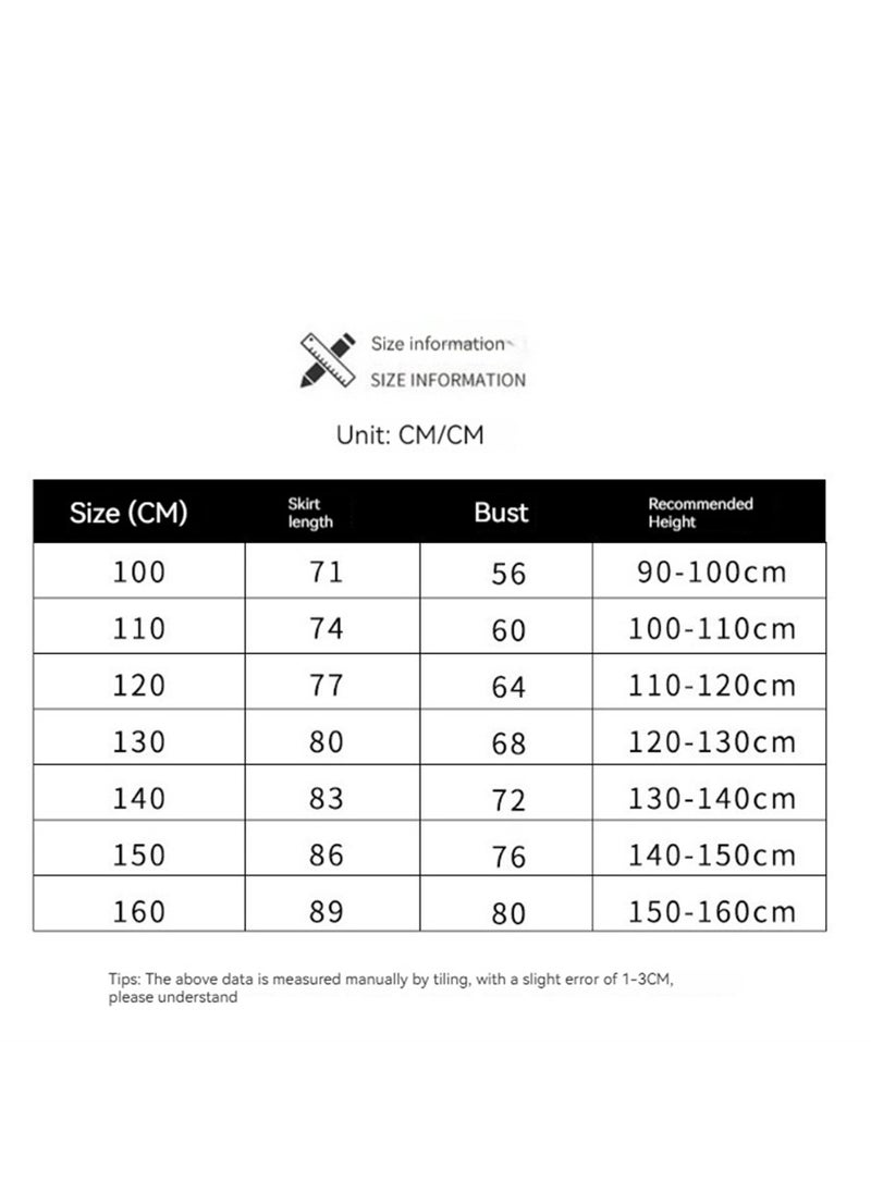 M MIAOYAN Kids Girls Costume Suit TV Series Princess Dress Long Sleeve Skirt Cosplay Outfit Clothes  - Image 4