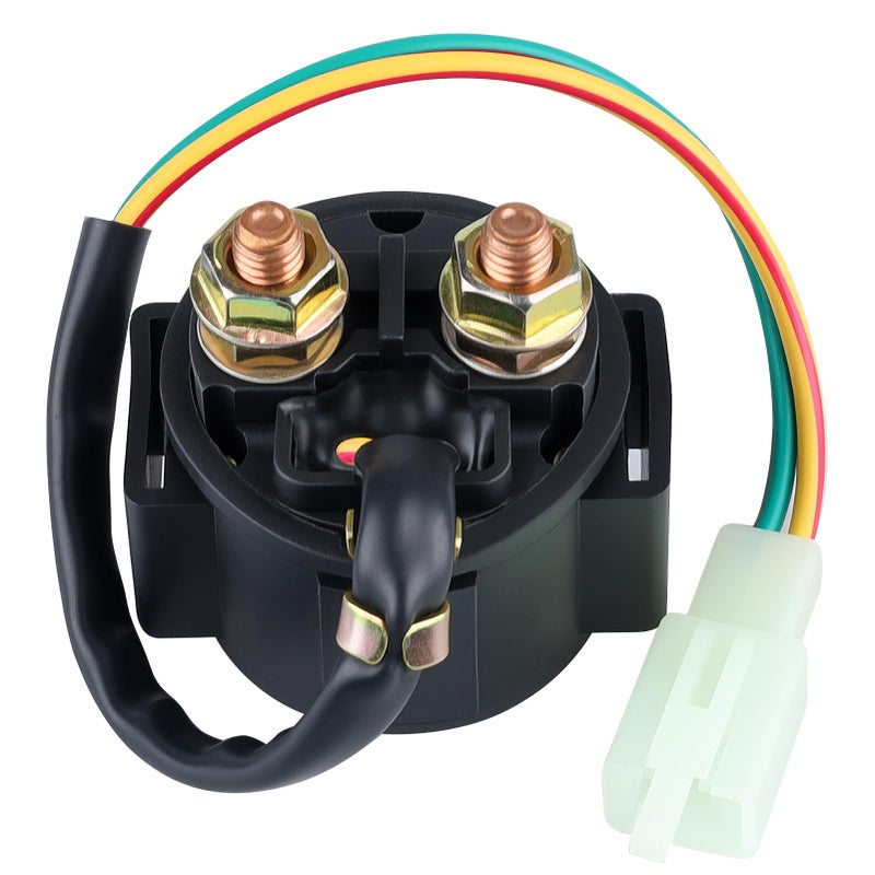 SOLLON Starter Solenoid Relay for 4Stroke GY6 Engine 50cc 150cc 200cc 250cc ATV Dirt Bikes Taotao Scooters Go Kart Dne Buggys Quad 4 Wheelers Pit Bike Moped Roketa SSR Sunl Coolster