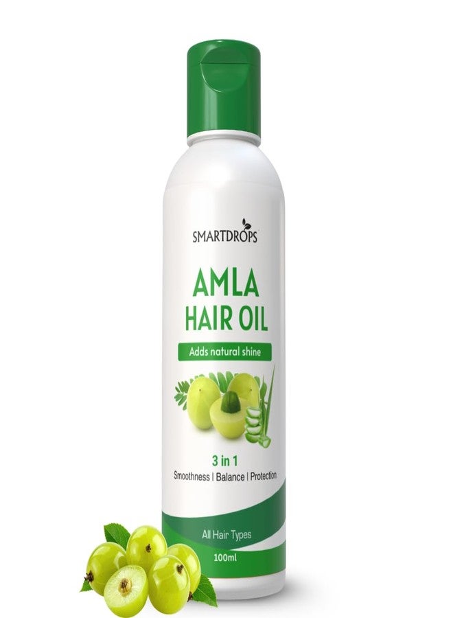 Smartdrops Amla Hair Oil for Daily Hair Care Routine, Lightweight Scalp Massage Oil, Smooth Texture Hair Styling Oil for Men and Women | 100ml (Pack 1) - Image 1
