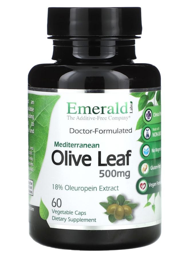 Emerald Laboratories Mediterranean Olive Leaf  500 mg 60 Vegetable Caps