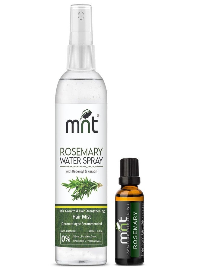 MNT Combo of Rosemary Water for Hair Growth 200ml and Rosemary Essential Oil for Hair Growth 15ml | Rosemary Hair Growth Combo (Combo of 2) - Image 1