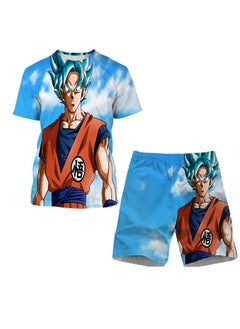 KUYING Summer Dragon Ball Shirt+Shorts Sports And Leisure Two Piece Set  - Image 1