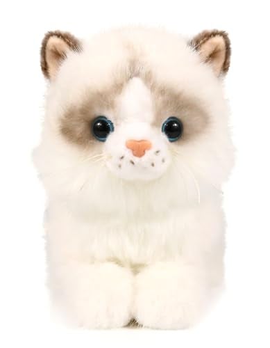 Ice King Bear Little Ragdoll Cat Stuffed Animal Kitten Plush Toy Lying - Image 1
