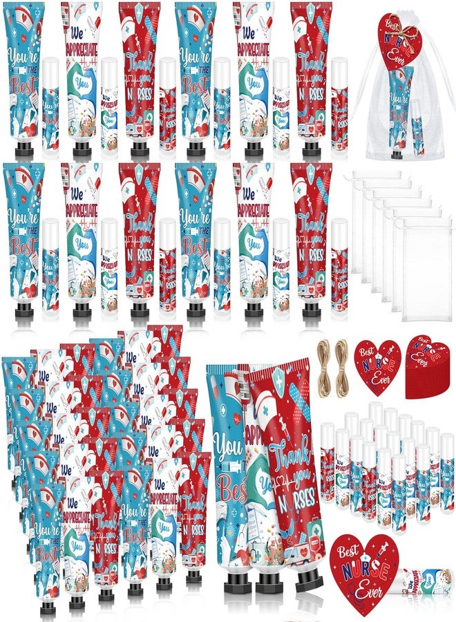 Dimsile 90 Pcs 30 Sets Nurse Appreciation Gifts Bulk Nurse Hand Cream and Lip Balm Sets Travel Size Hand Lotion with Bags Tags for Hospital Staff Thank You Gifts Nursing Graduation Party Favors Cna - Image 1