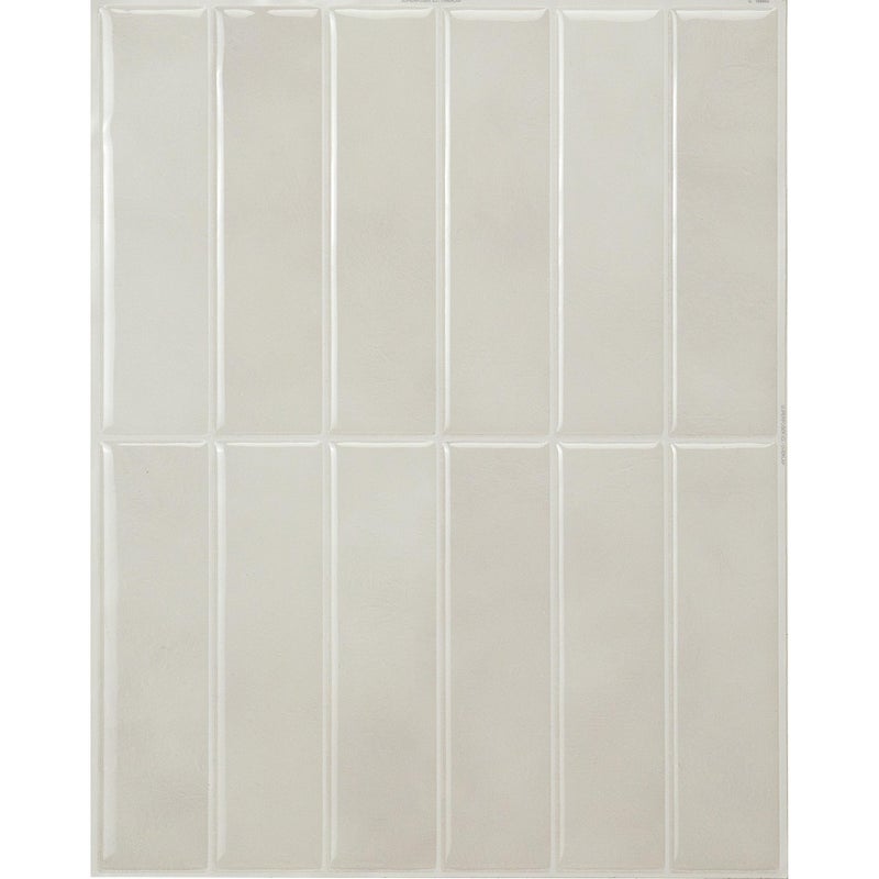 SMART TILES Peel and Stick Backsplash 5 Sheets of 1143 x 9 3D Adhesive Peel and Stick Tile Backsplash for Kitchen Bathroom Wall Tile