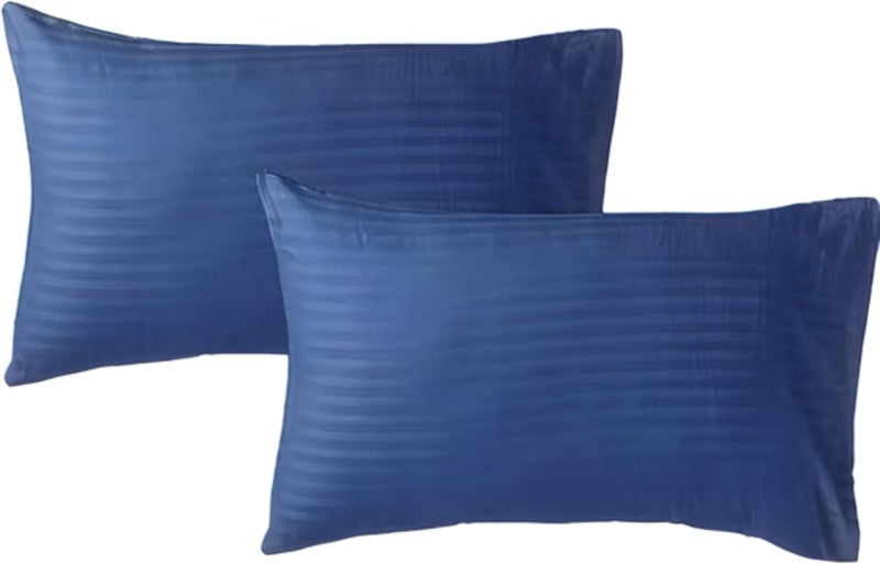 Bedding Zone Standard Pillowcase Set - Navy - Image 2