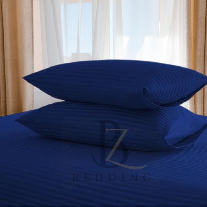 Bedding Zone Standard Pillowcase Set - Navy - Image 1