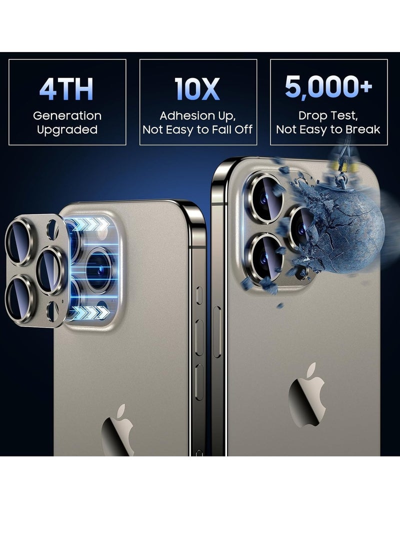Raxoom Camera Lens Protector for iPhone 15 Pro 6.1in iPhone 15 Pro Max 6.7in,9H tempered glass Integrated full coverage Camera Cover for iPhone 15 Pro iPhone 15 Pro Max[Natural Titanium] - Image 5