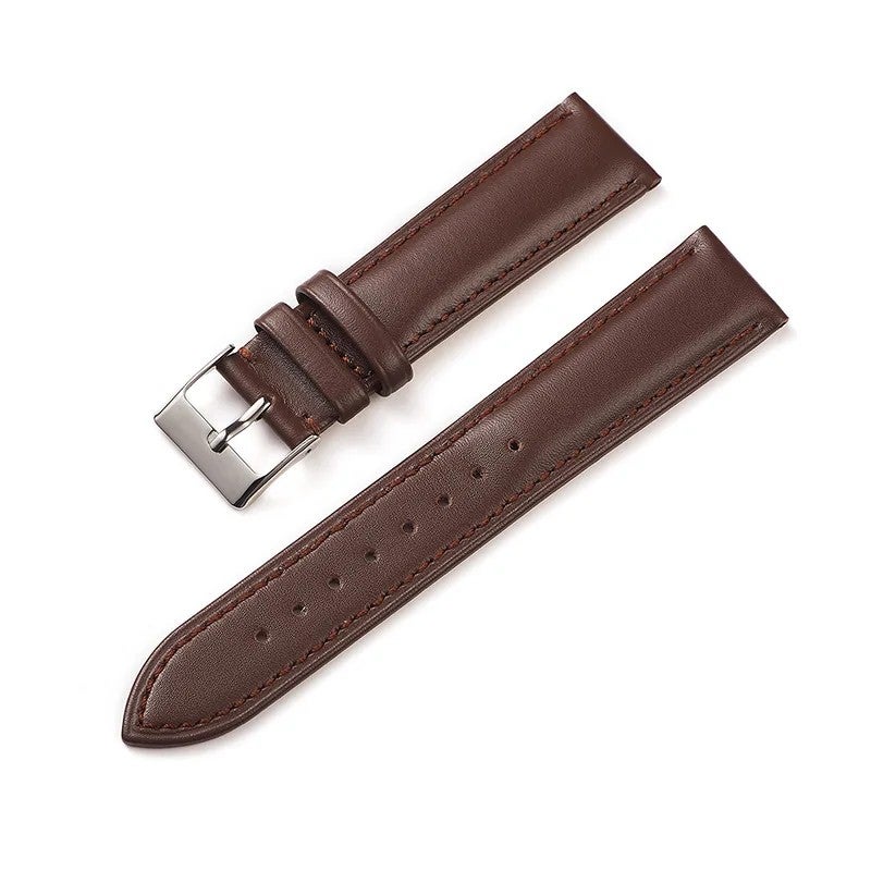 Bluejw Replacement Interchangeable Calf Leather Watch Strap – Full Grain Smooth Plain Elegant Wrist Band to Replace the Watch Strap - Image 1