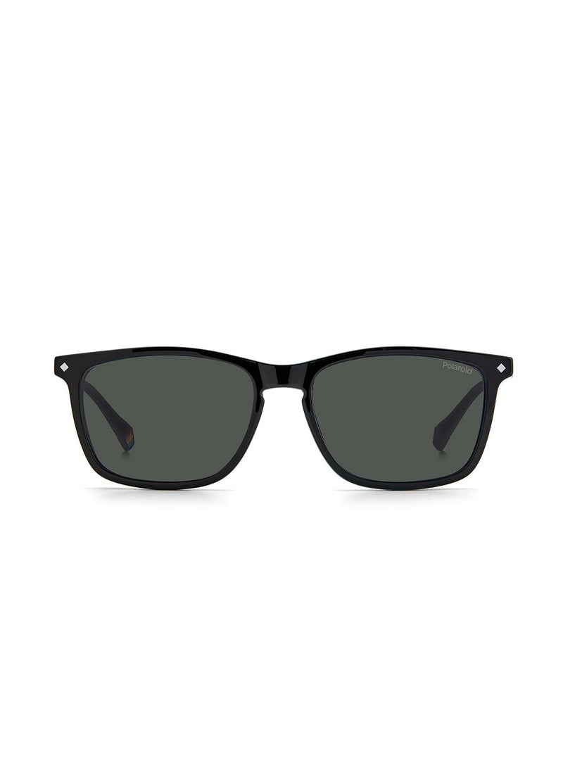 Polaroid Men's UV Protection Rectangular Sunglasses - Pld 6139/Cs Black 55 - Lens Size: 55 Mm - Image 3