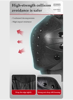 Generic ﻿ 4Pcs Motorcycle Knee and Shin Guards Set,Motorcycle Protective Gear Kit with Adjustable Protection Gear,Protector for Bike Motorcycle Racing Outdoor Active Gear  - Image 3