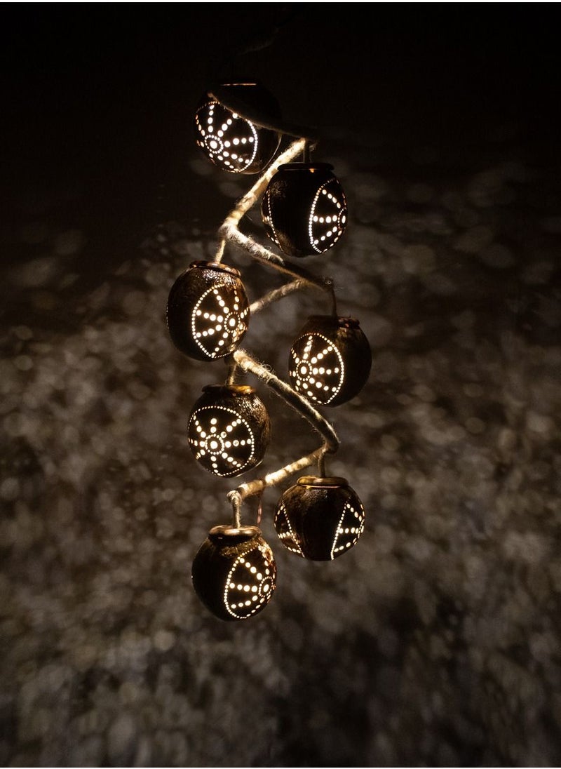 N & H 7 Balls Wheel Design Coconut Shell Ceiling Lights  - Image 3