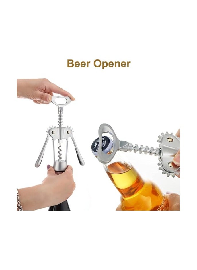 MIRFA Wing Corkscrew Wine Bottle Opener (Silver)  - Image 5