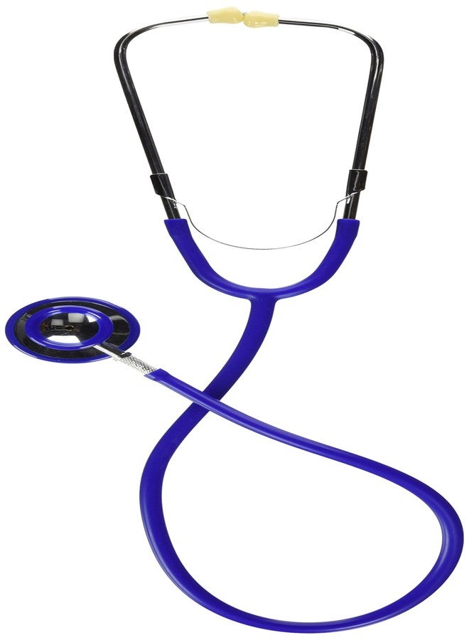 MABIS Stethoscope, Lightweight, Adult, Dual Head for Intake and General Examination with Large Diaphragm for High Frequencies or the Bell for Low Frequencies, 22 Inch Y Tubing, Blue - Image 1