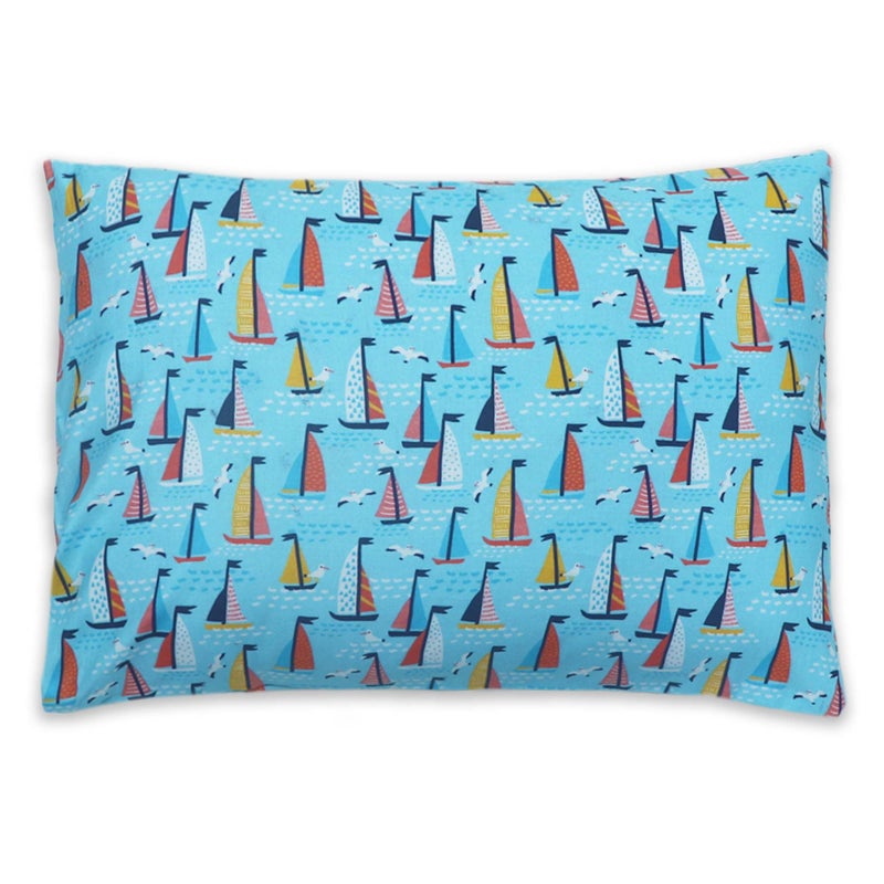 KRADYL KROFT Toddler Pillow with 100% Cotton Removable Cover - 20 X 15 Inches | Children Pillows | Baby Pillows - Sail Time - Image 1