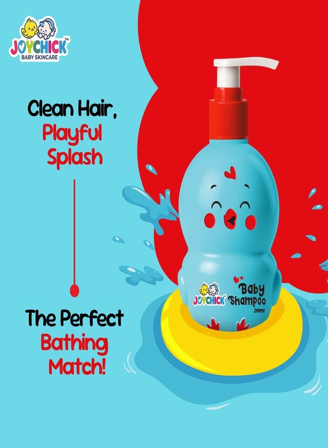 Joychick Baby Lotion 200ml with Coconut Oil and Sunflower Seed Oil and Shampoo 200ml with Aloe Vera and Chamomile | Nourishing Skin and Hair Care Combo (Pack of 6) - Image 4