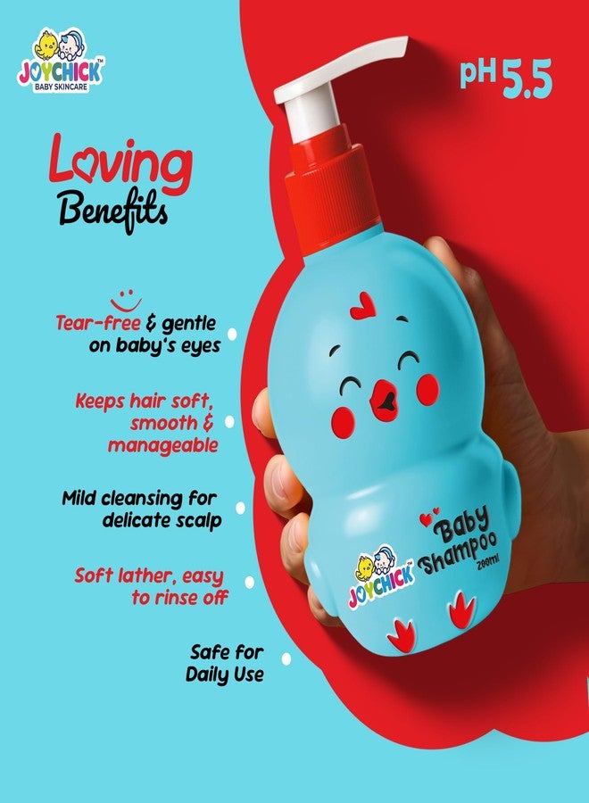 Joychick Baby Lotion 200ml with Coconut Oil and Sunflower Seed Oil and Shampoo 200ml with Aloe Vera and Chamomile | Nourishing Skin and Hair Care Combo (Pack of 6) - Image 3
