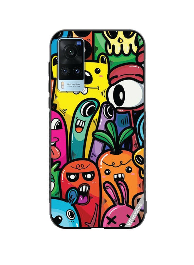 VR CREATIVE Protective Case Cover For Vivo X60 Cartoon3 Design Multicolour - Image 1
