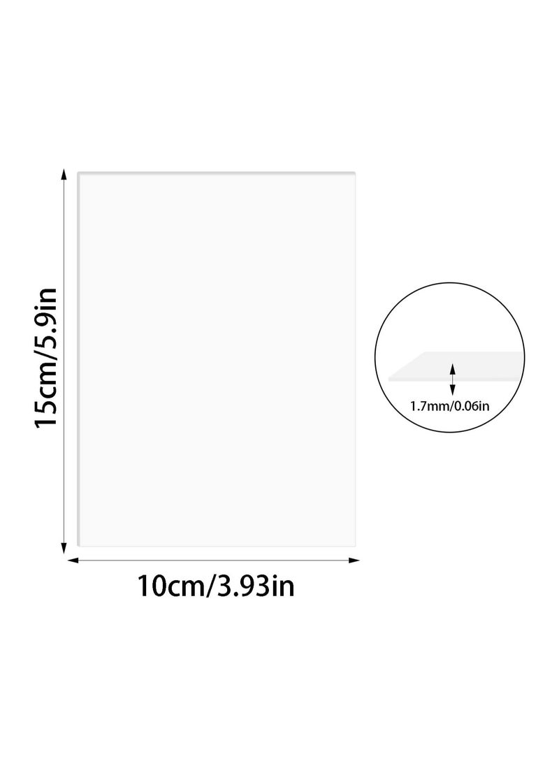 Generic 5 Pcs Acrylic Sheets Transparent Acrylic Blanks Square Acrylic Discs Small Clear Acrylic Panel Plastic Sheets Square 2 mm thick Acrylic Sheet Signs for Picture Painting DIY Crafts (15x10cmx2mm)  - Image 2