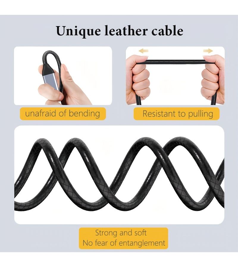 USB C To RCA Audio Cable 3 3 Feet Built In DAC Chip Leather Cord For iPhone iPad Samsung Pixel - Image 5