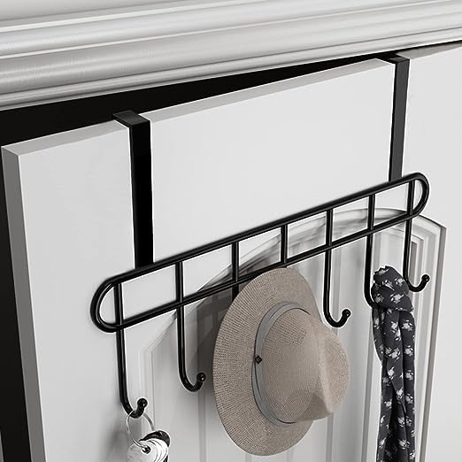 BADHI ENTERPRISE BADHI ENTERPRISE Heavy Duty Alloy Metal Functional Over The Door Hook Hanger OrganizeNo Drilling Required Hook for Shirts Belts Hats Coats Towels etc  - Image 4