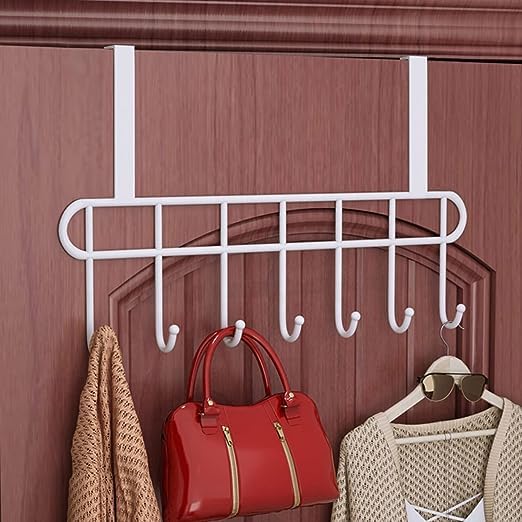 BADHI ENTERPRISE BADHI ENTERPRISE Heavy Duty Alloy Metal Functional Over The Door Hook Hanger OrganizeNo Drilling Required Hook for Shirts Belts Hats Coats Towels etc  - Image 1