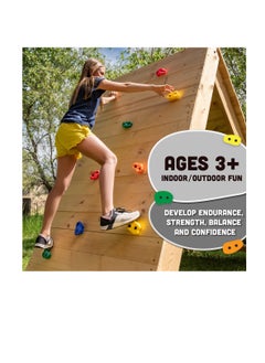 Excefore 20 Pack Kids Rock Climbing Holds, Includes Mounting Hardware for 1" Installation, Holds Climbing Rocks for Outdoor Indoor Home Playground  - Image 4